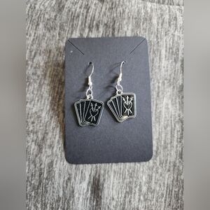 Three of swords tarot earrings